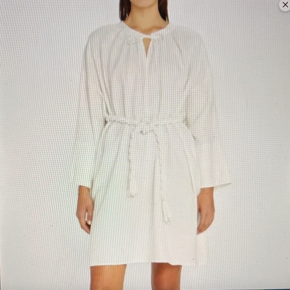 NWT Mara Hoffman NET Sol Belted Hemp Long Sleeve Dress